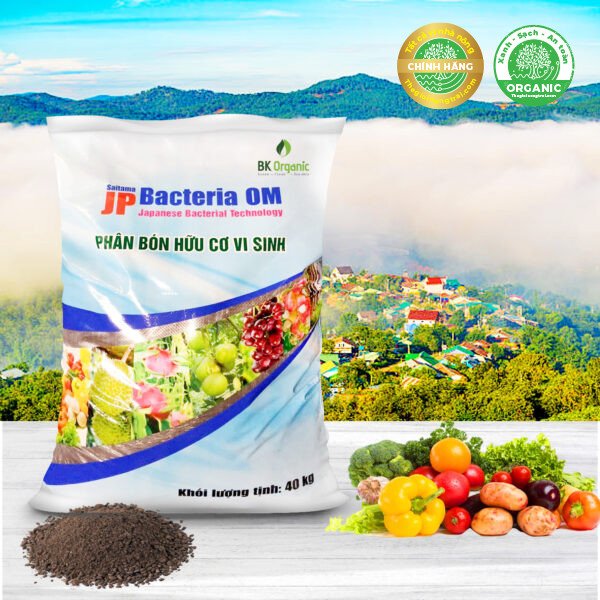 Phân hữu cơ vi sinh BK-Organic dùng cho vườn rau củ quả