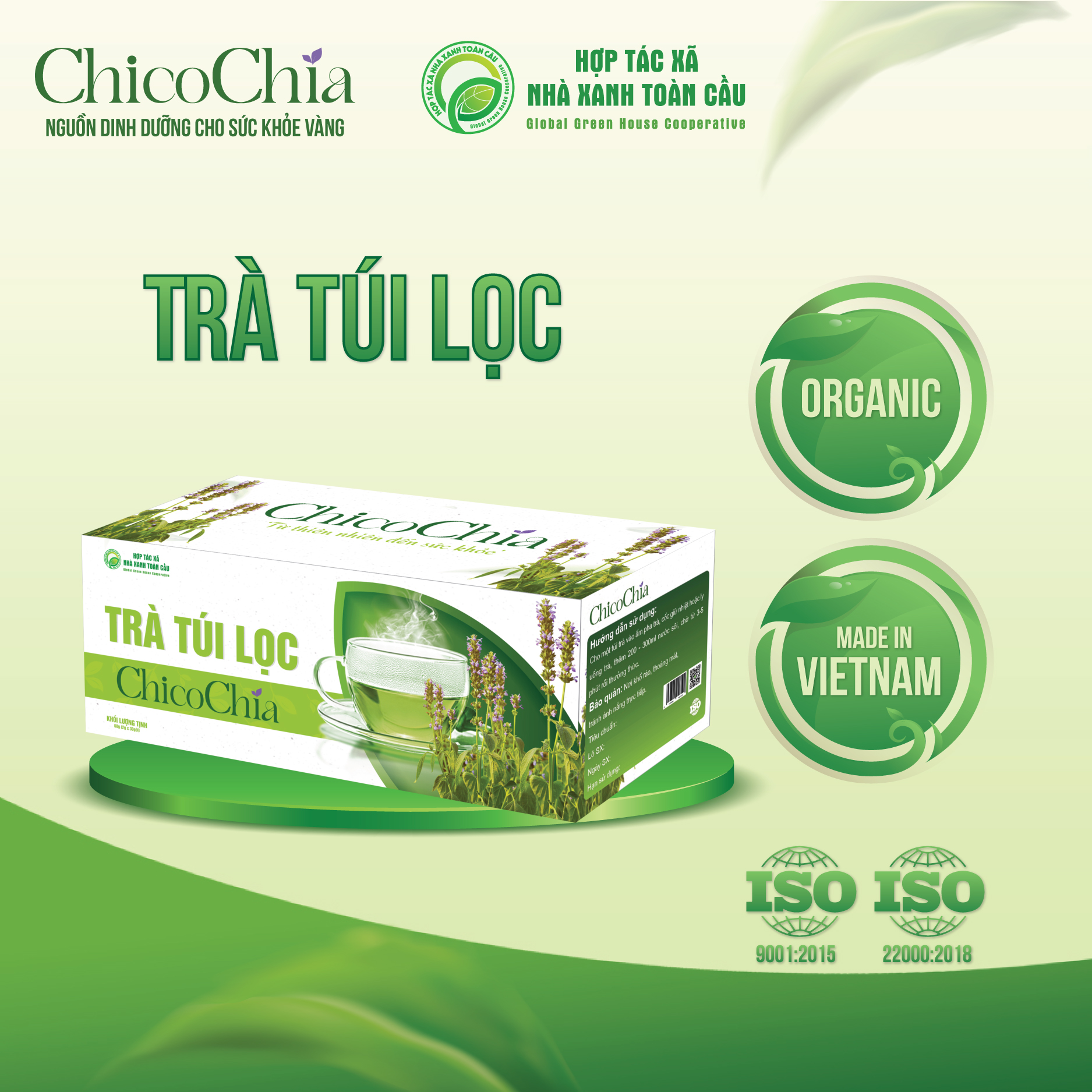 Trà Túi Lọc Hạt Chia ChicoChia - 60Gram