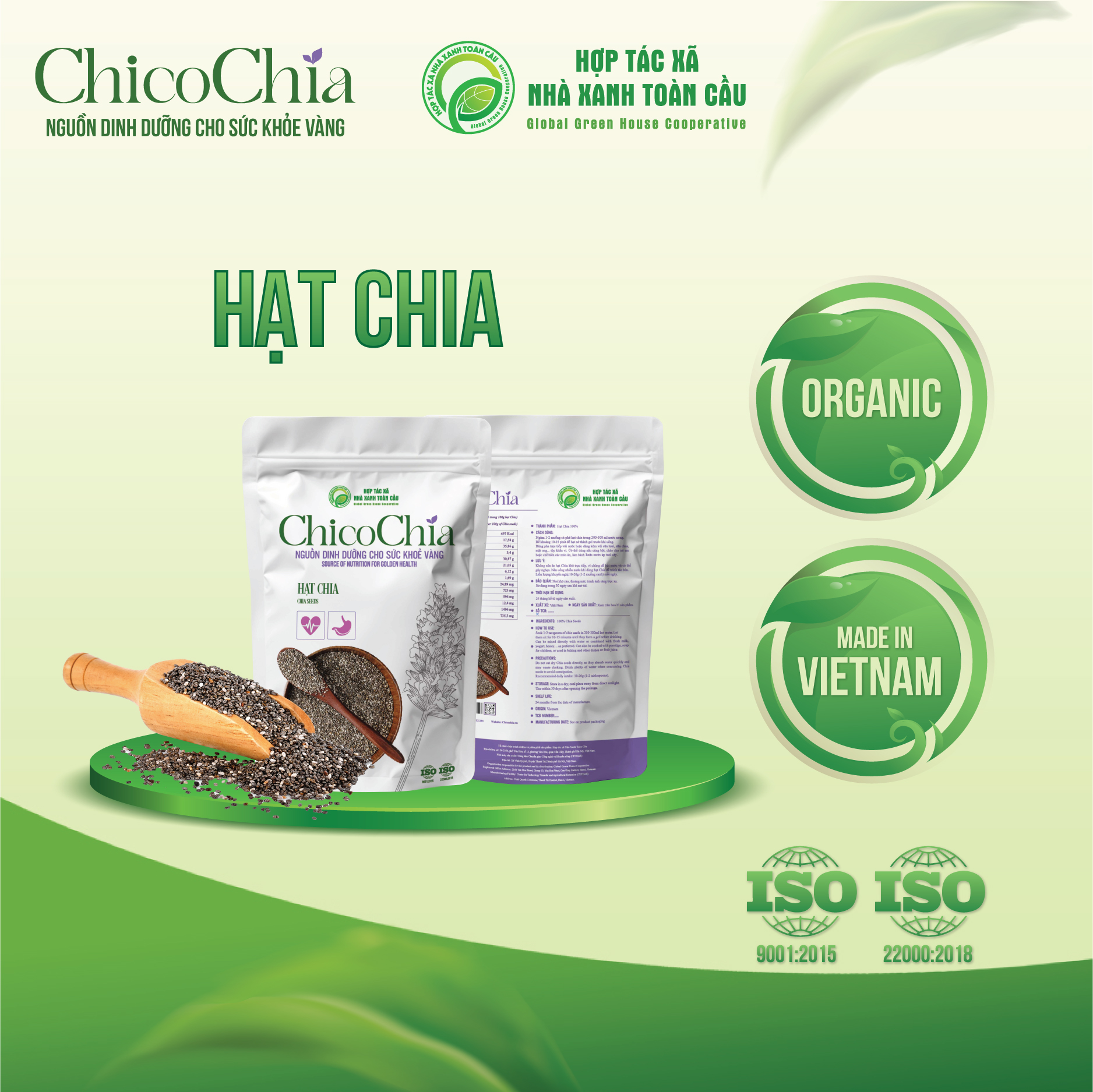 Hạt Chia ChicoChia -  Nguồn Dinh Dưỡng Cho Sức Khoẻ Vàng