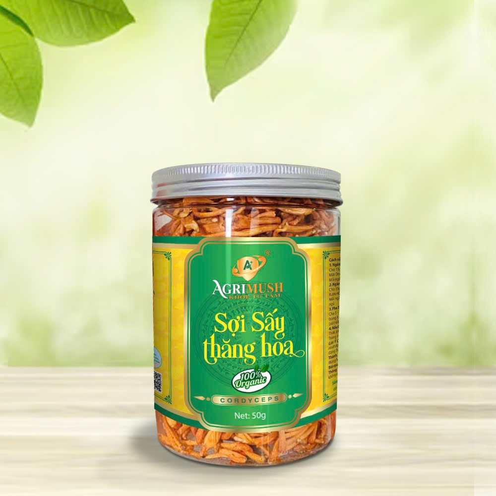 Sợi sấy thăng hoa đông trùng hạ thảo Agrimush
